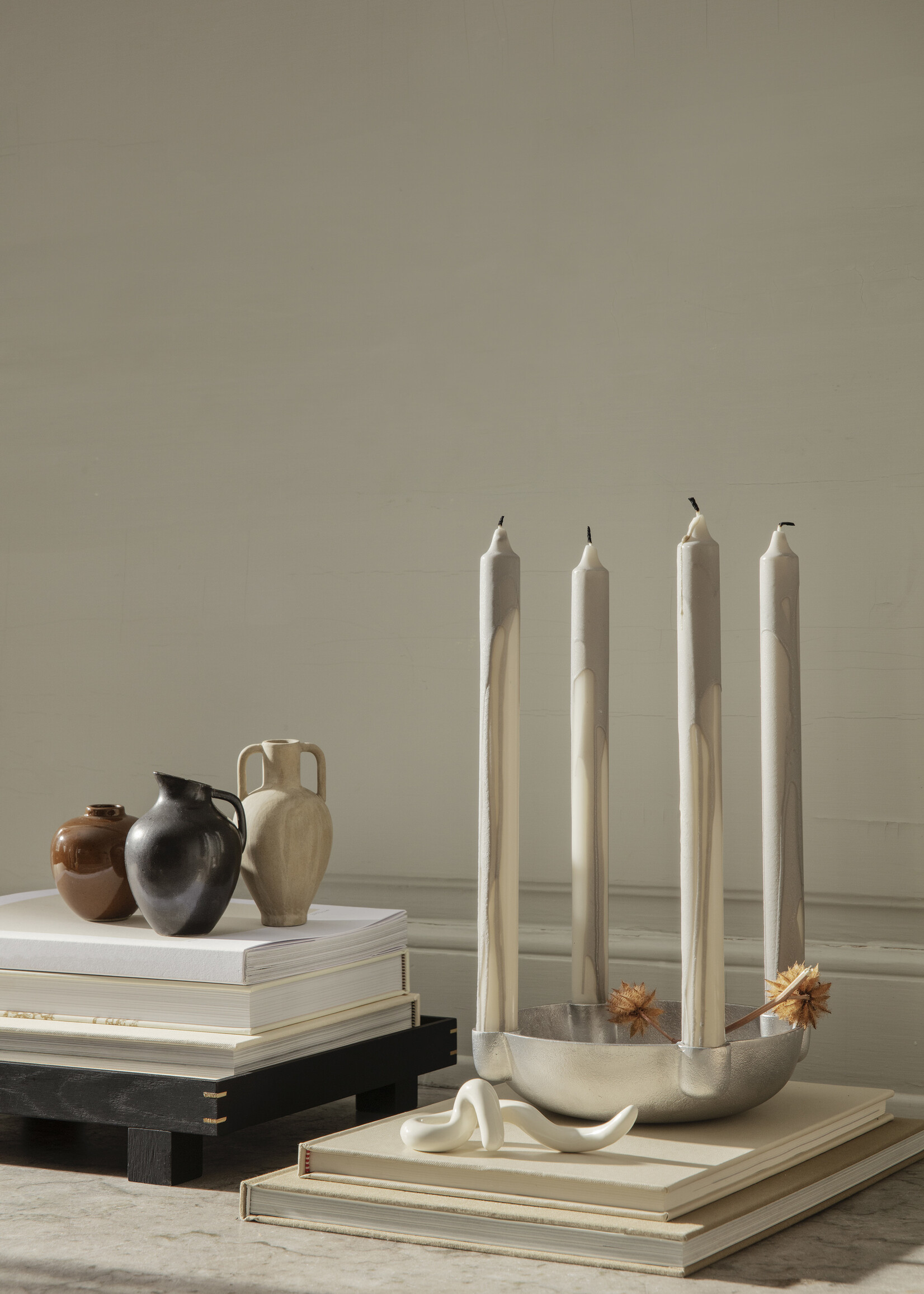 Ferm Dryp candle - grey