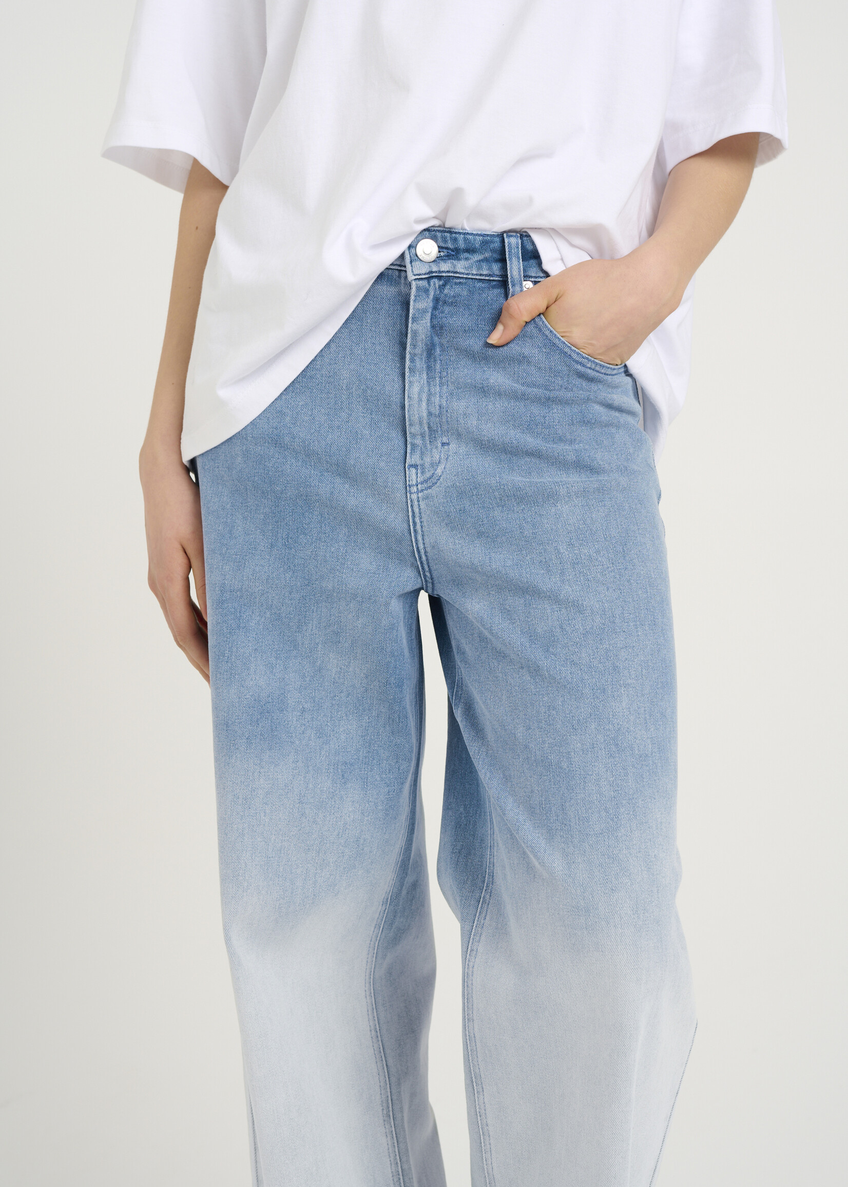 Gestuz BebbieGZ HW Wide Jeans - faded blue