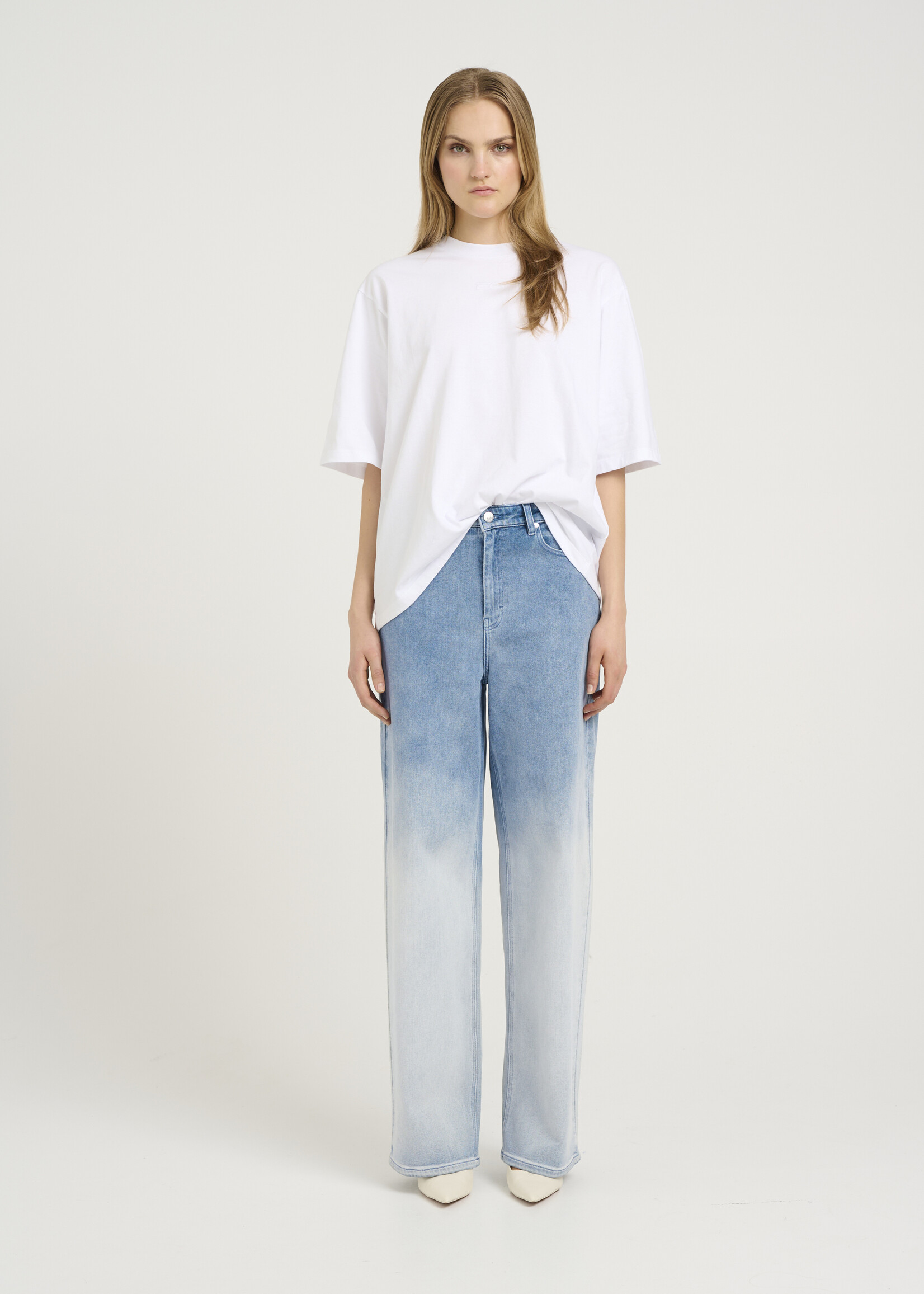 Gestuz BebbieGZ HW Wide Jeans - faded blue