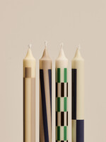 Hay Pattern Candle - Cream and dark set