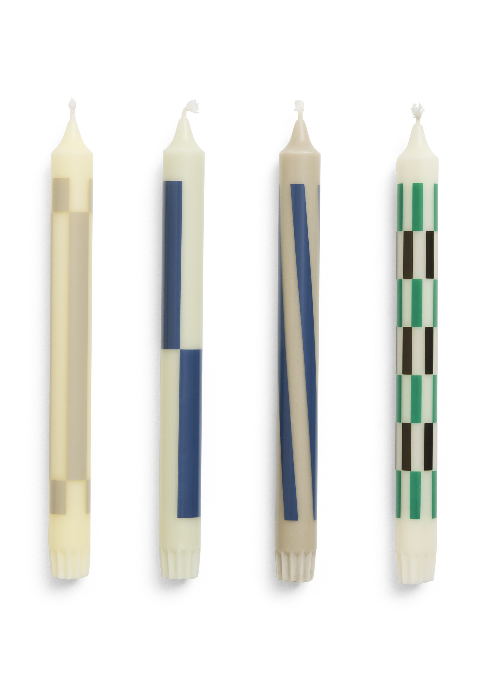 Hay Pattern Candle - Cream and dark set