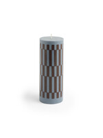 Hay Column Candle - Medium - Anthracite and bordeaux