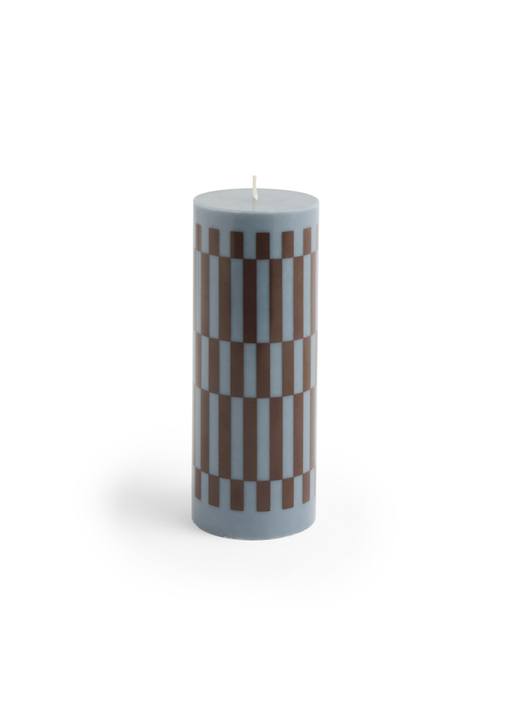 Hay Column Candle - Medium - Anthracite and bordeaux