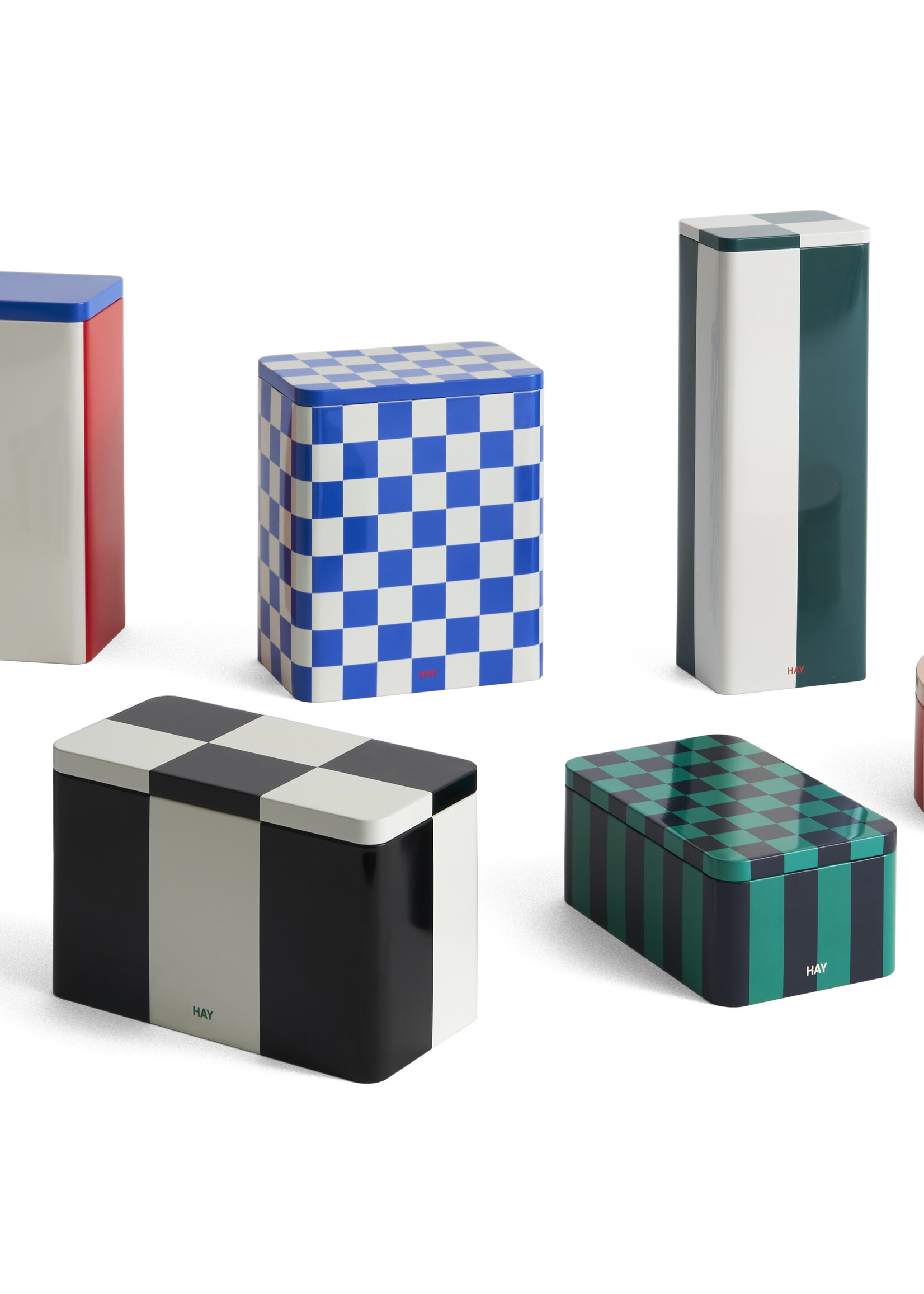 Hay Tin container - Small - Green and Blue