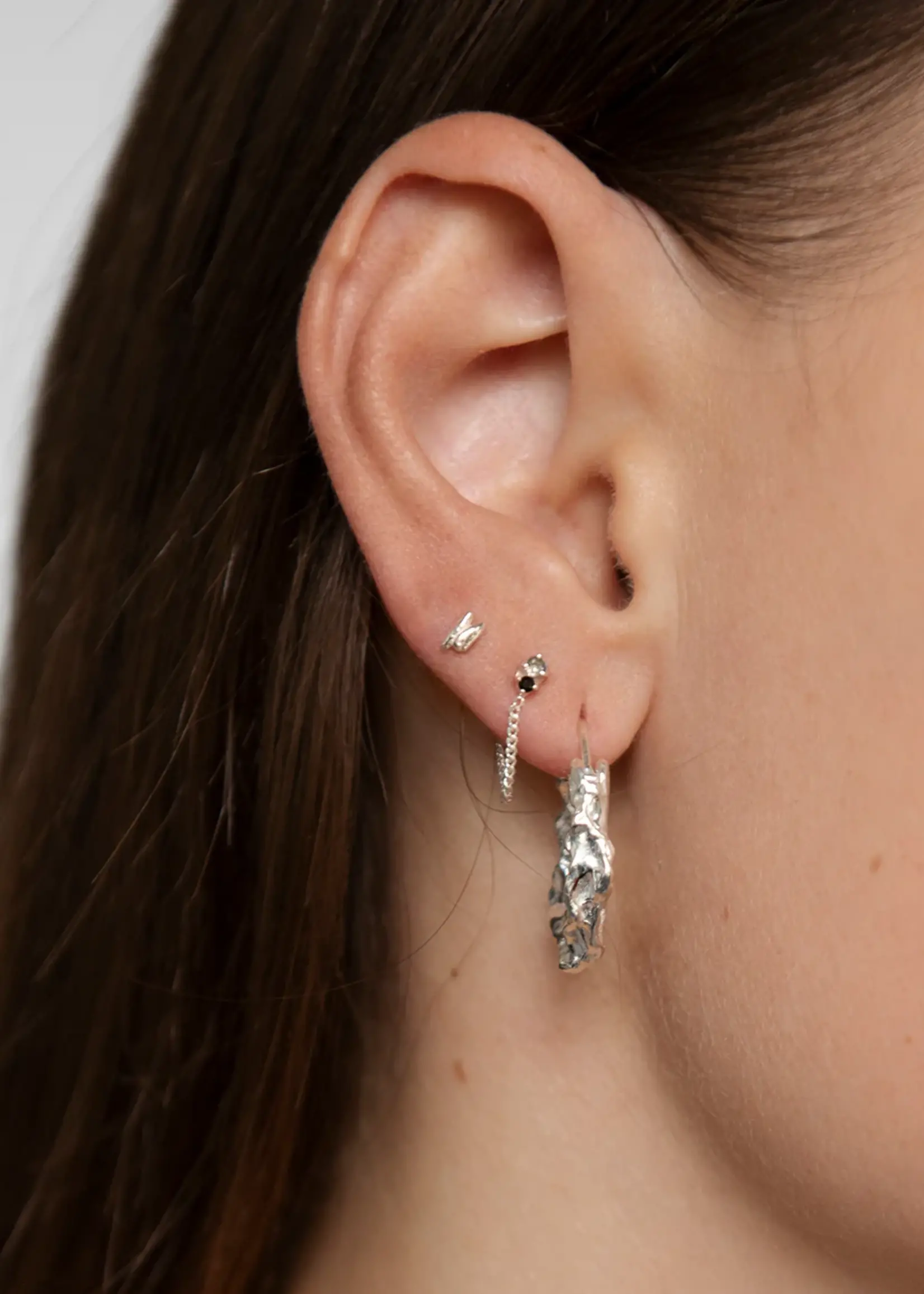 by1oak Earring - one two - silver