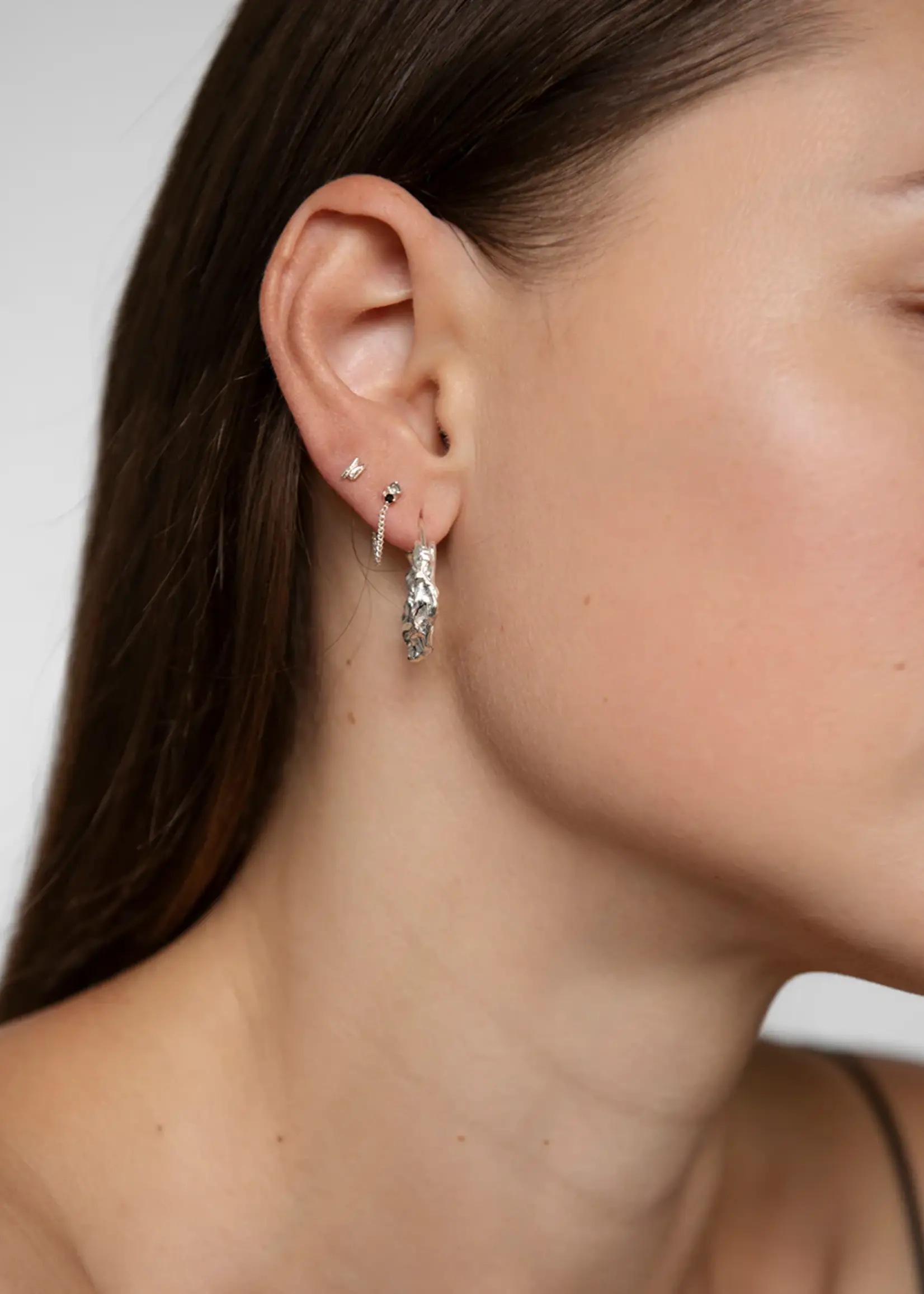 by1oak Earring - one two - silver