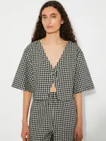 Rita Row Reishi checkered - Black Gingham