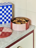 Hay Tin container - large - Blue/white