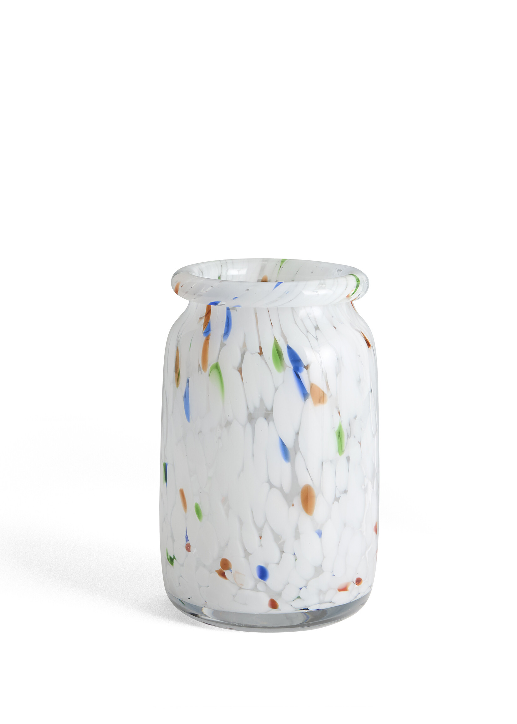 Hay Splash Vase rollneck - Medium - White dot