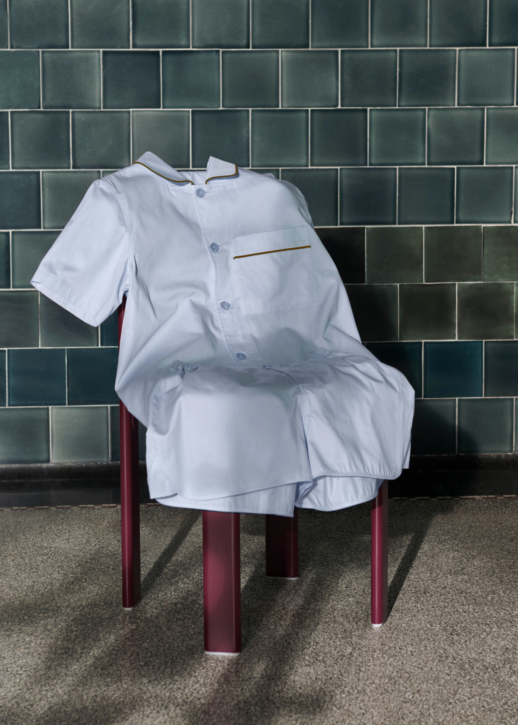 Hay Outline pyjama shirt - soft blue