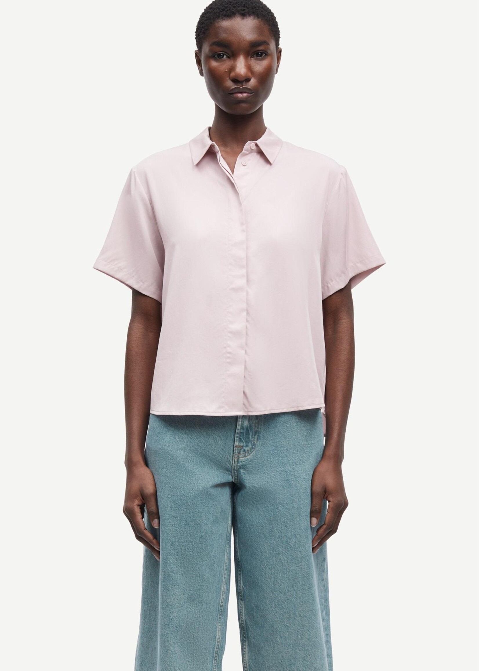 Samsøe Samsøe Mina SS shirt - Violet Ice