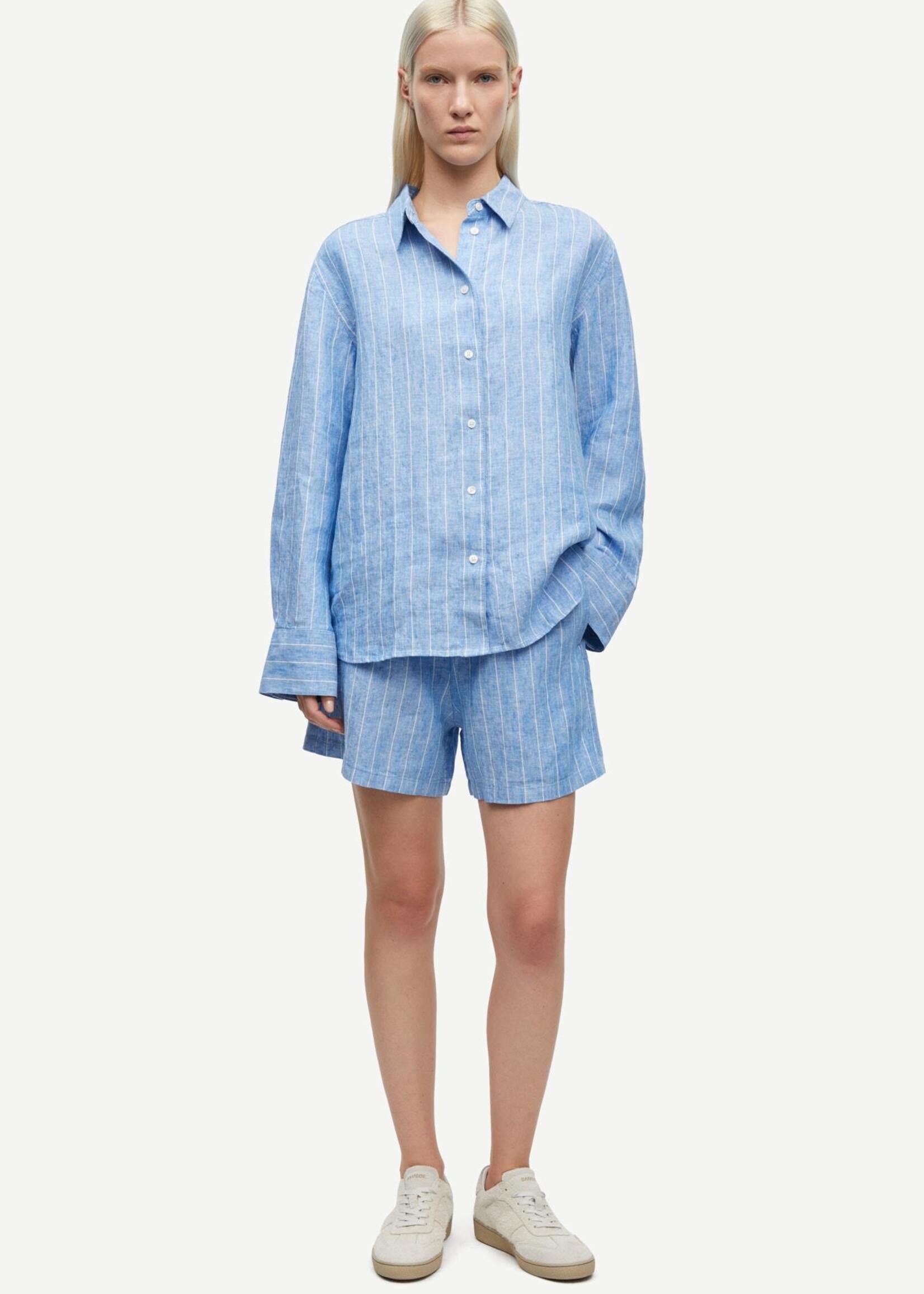 Samsøe Samsøe Sanot shirt - Blue Jasper stripes
