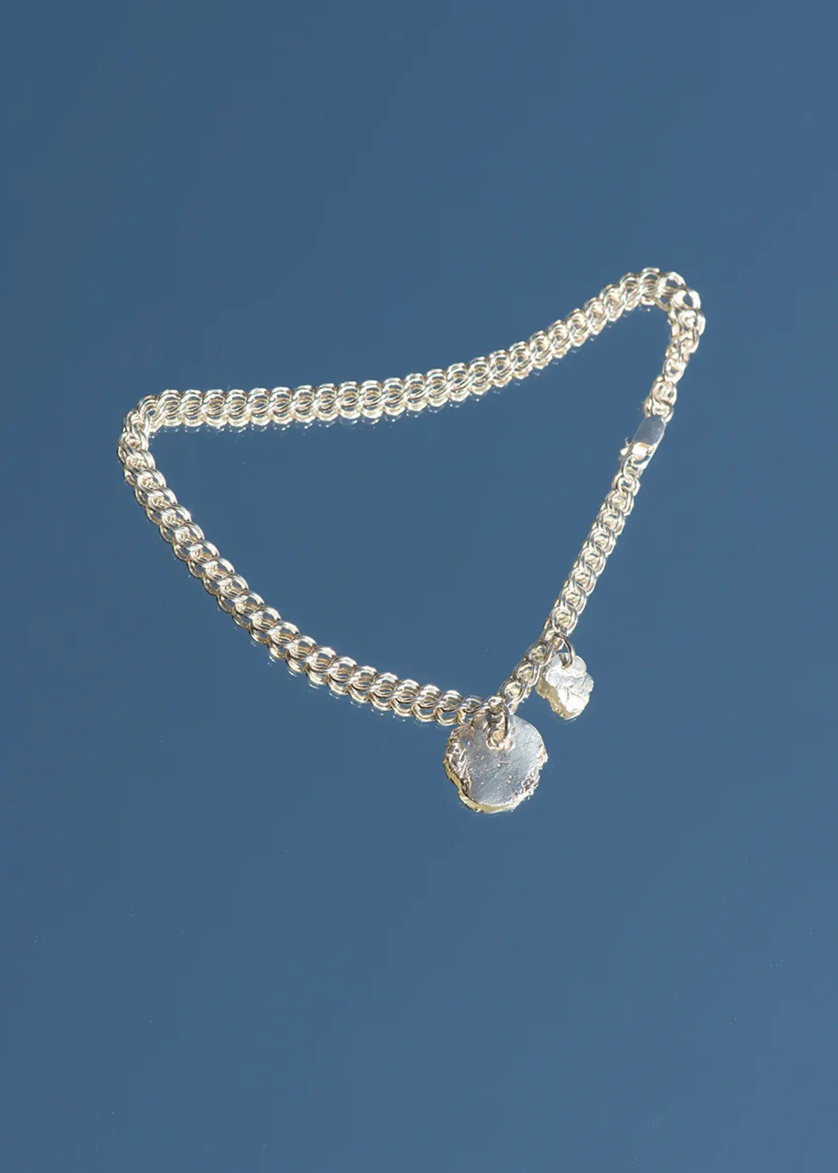 by1oak Anklet - Ocean Glow - Silver
