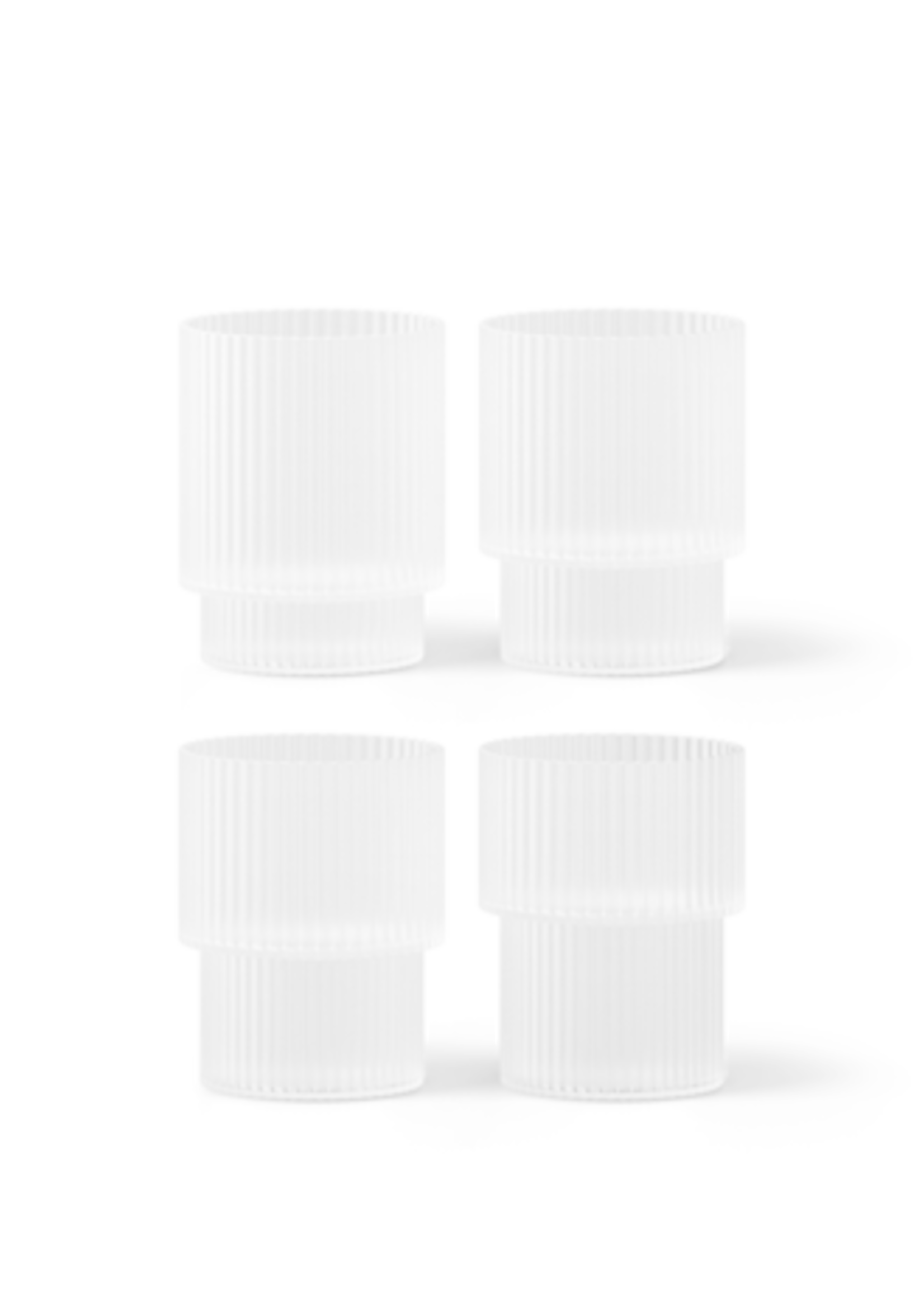 Ferm Ripple Glasses - Set of 4 - Frosted