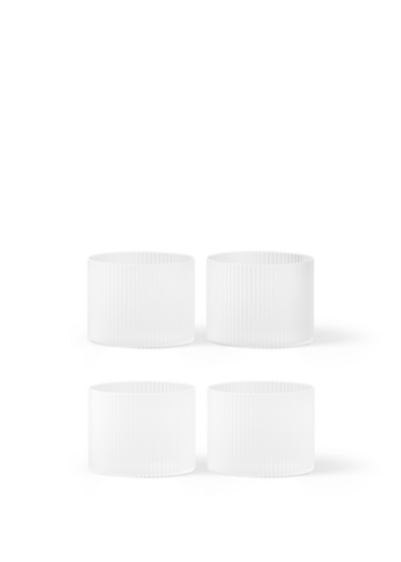 Ferm Ripple Low Glasses - Set of 4 - Frosted