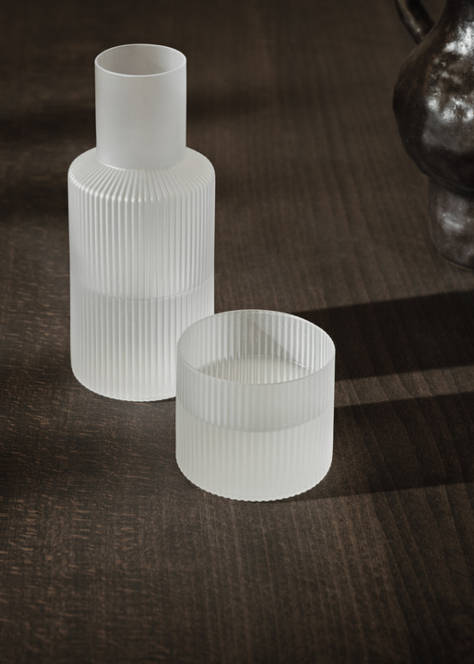 Ferm Ripple Low Glasses - Set of 4 - Frosted