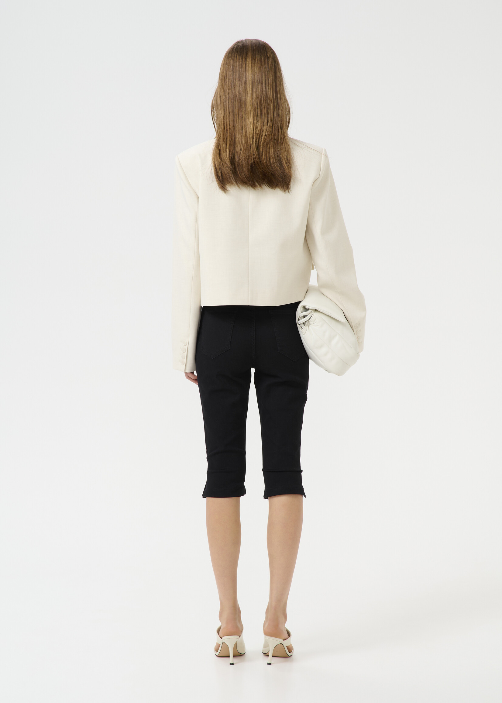 Gestuz GZseaver LS short blazer - Egret Melange