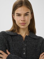 Gestuz GZalpha polo pullover - Charcoal Mel.