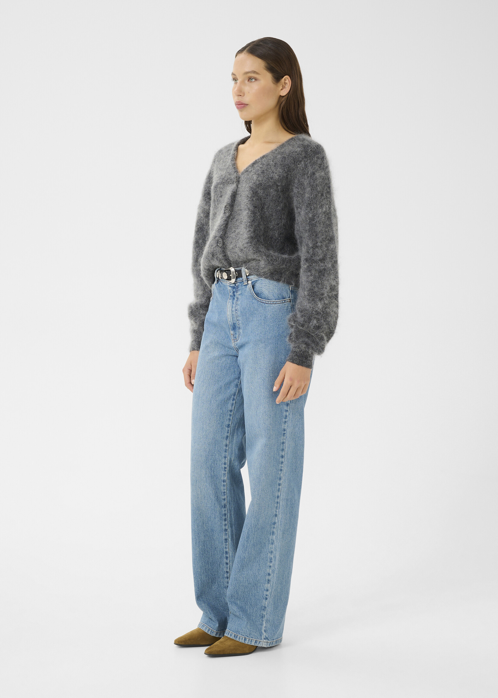 Gestuz GZdebbie cardigan NOOS - Charcoal melang