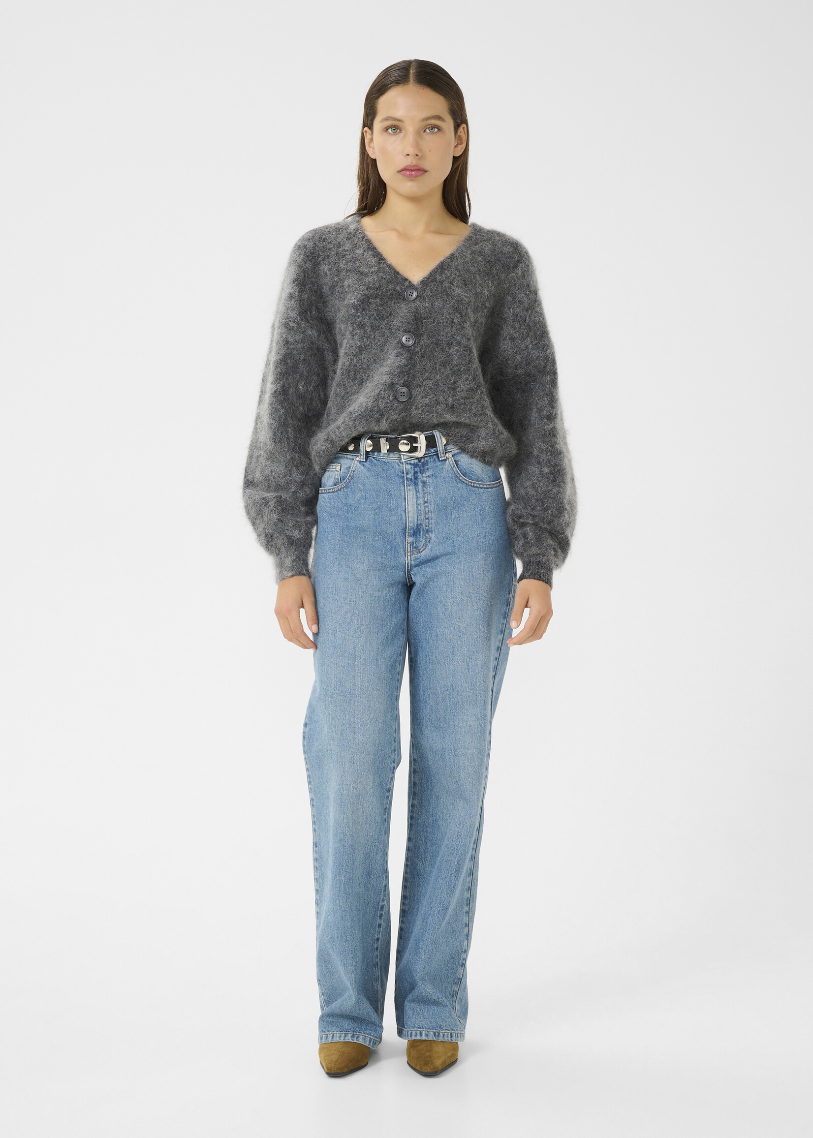 Gestuz GZdebbie cardigan NOOS - Charcoal melang