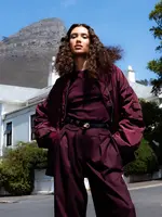 âme Lively Leather Belt - Plum