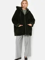 âme Kenji - Dark Green Teddy Oversized Jacket - TU