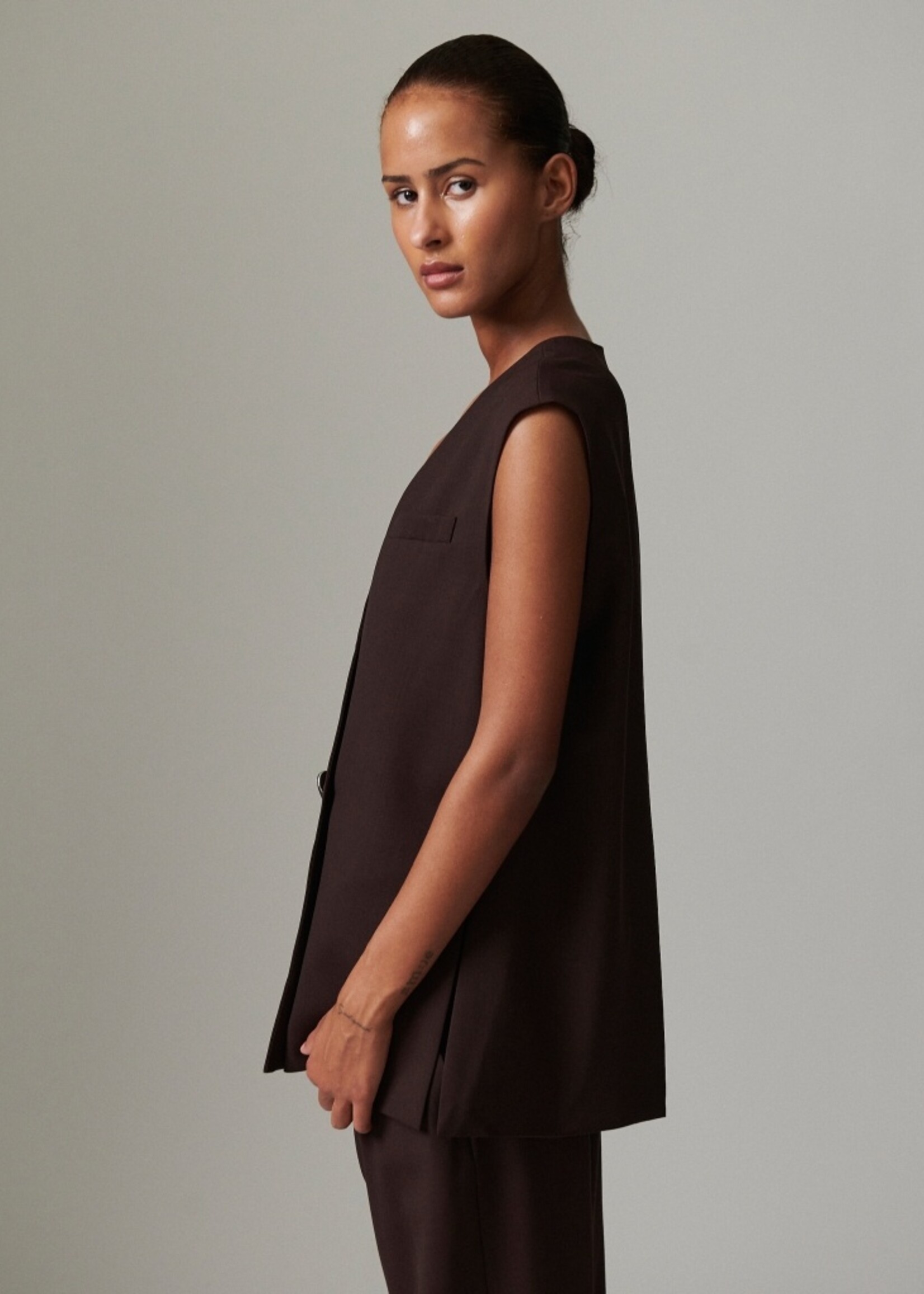 Day Francine - light Wool Blend - Chocolate Plum