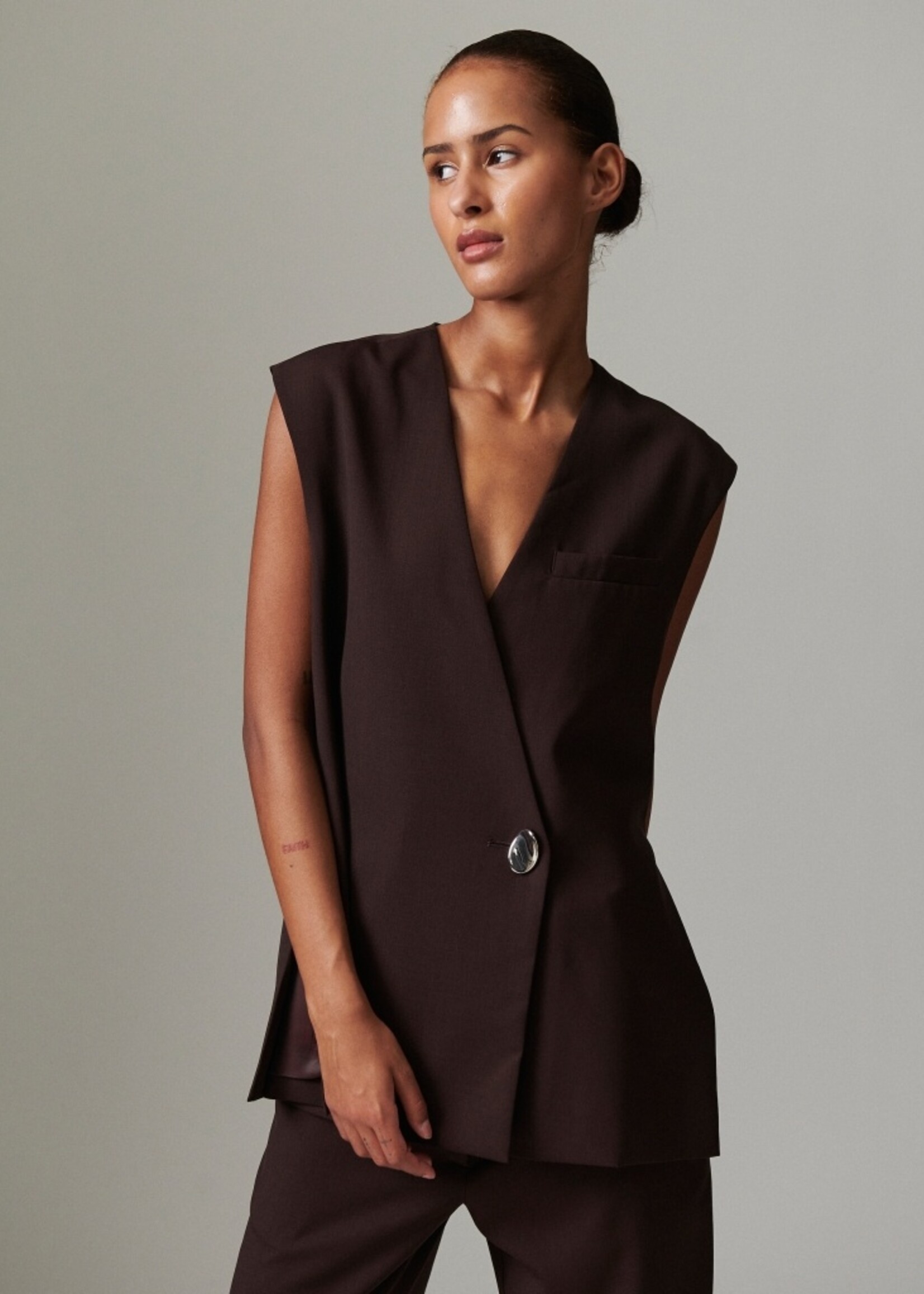 Day Francine - light Wool Blend - Chocolate Plum