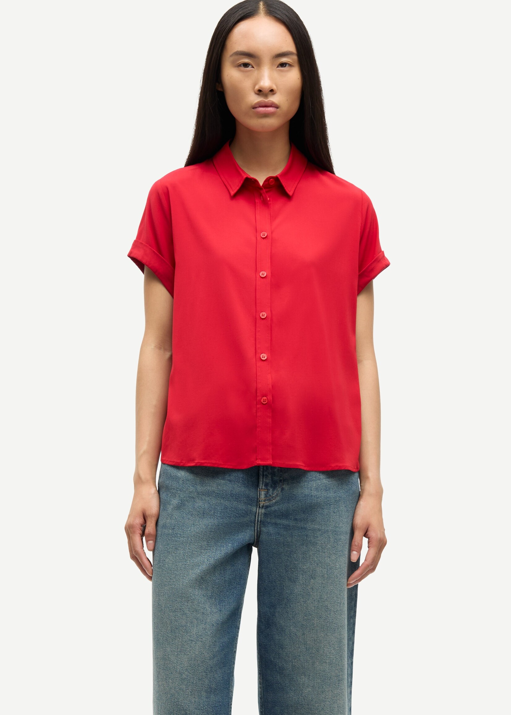 Samsøe Samsøe Majan ss shirt - Haute Red