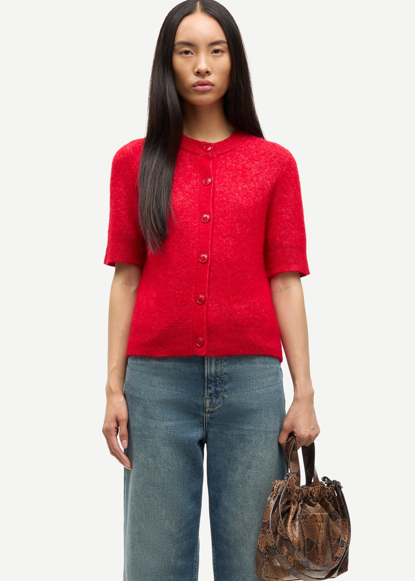 Samsøe Samsøe Sanoura ss cardigan - Haute Red