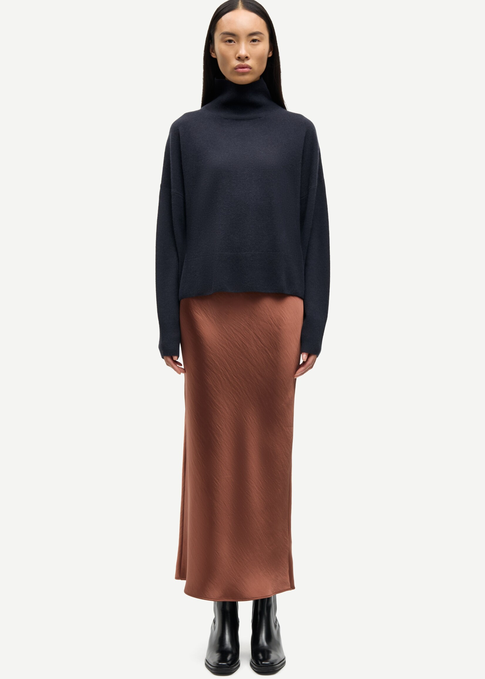 Samsøe Samsøe Saagneta long skirt - Tortoise Shell