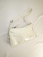 nona Zip Pocket Bag - Crushed Patent Cream