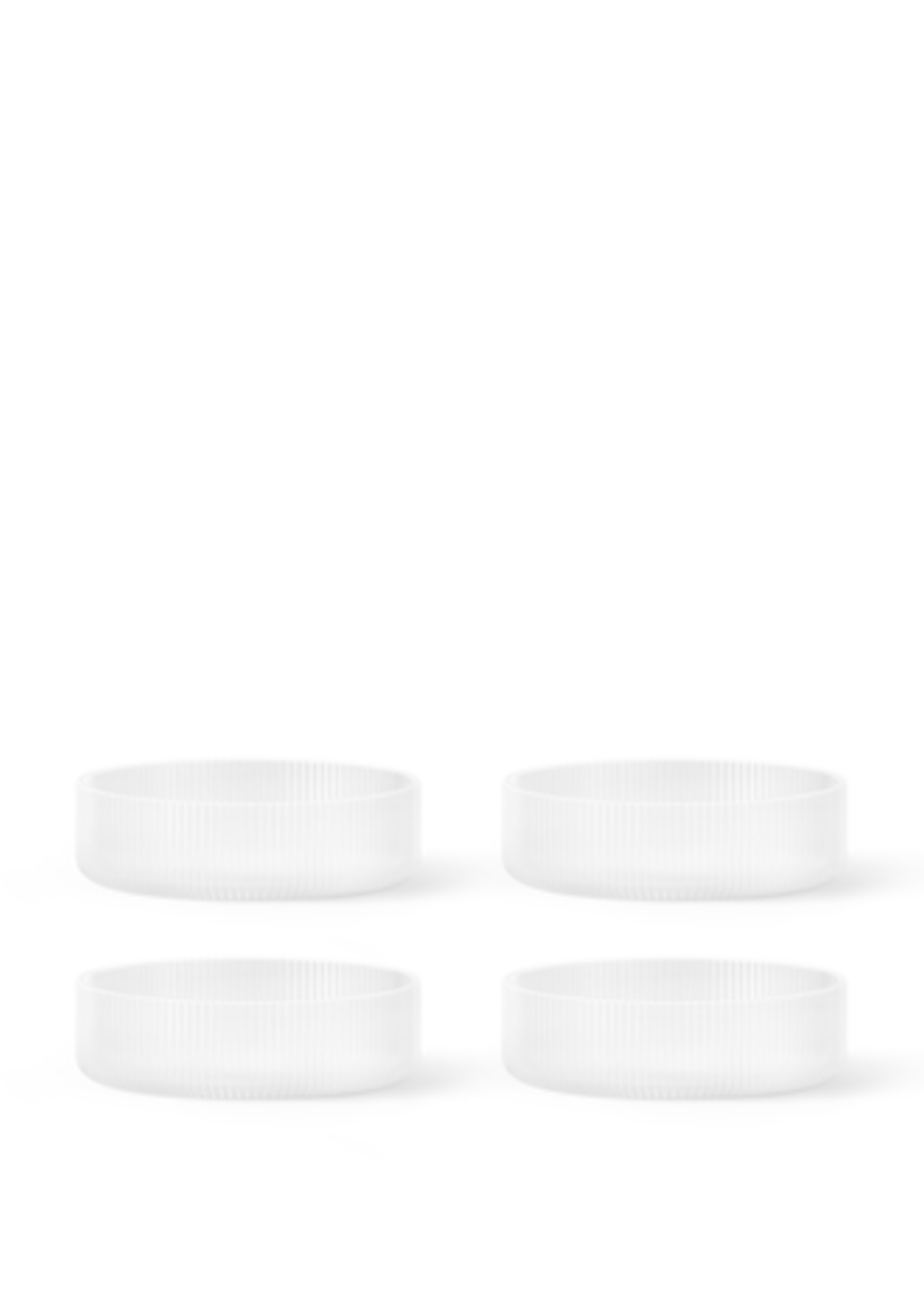 Ferm Ripple Serving Bowls - Set of 4 - Frosted