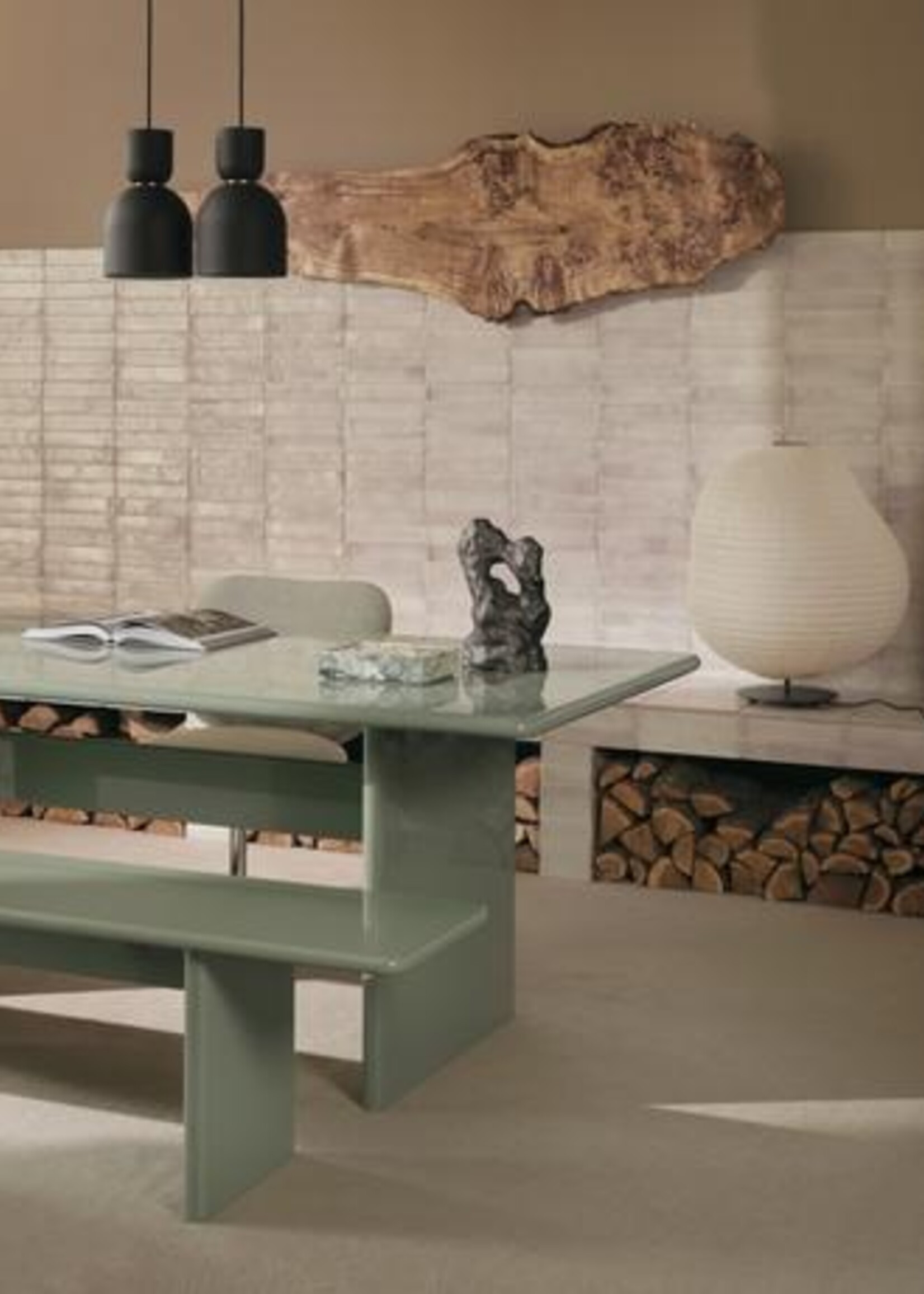 Ferm Kurbis Floor Lamp - Low - Natural/Black