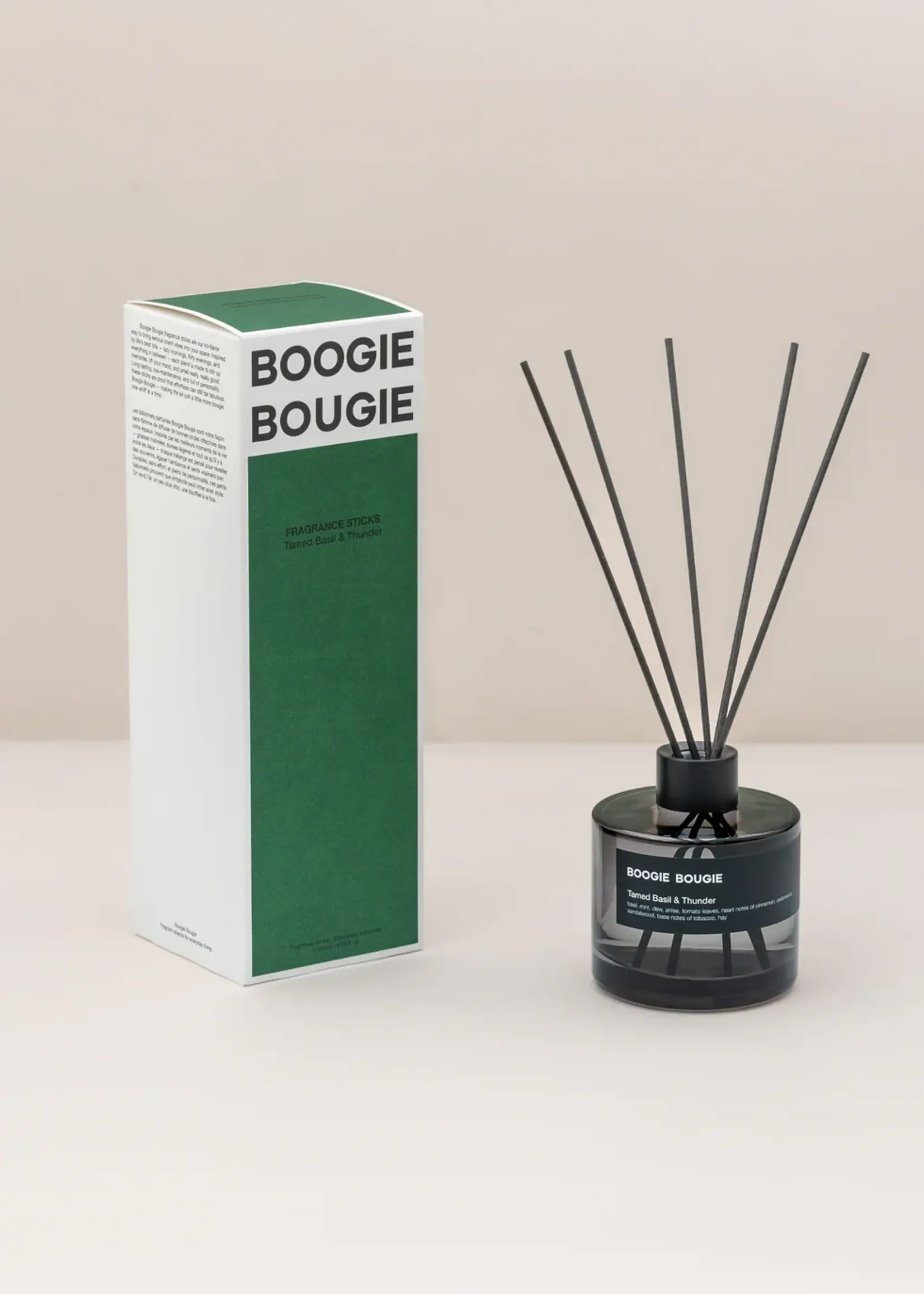 Boogie Bougie Fragrance sticks - Tamed Basil & tunder