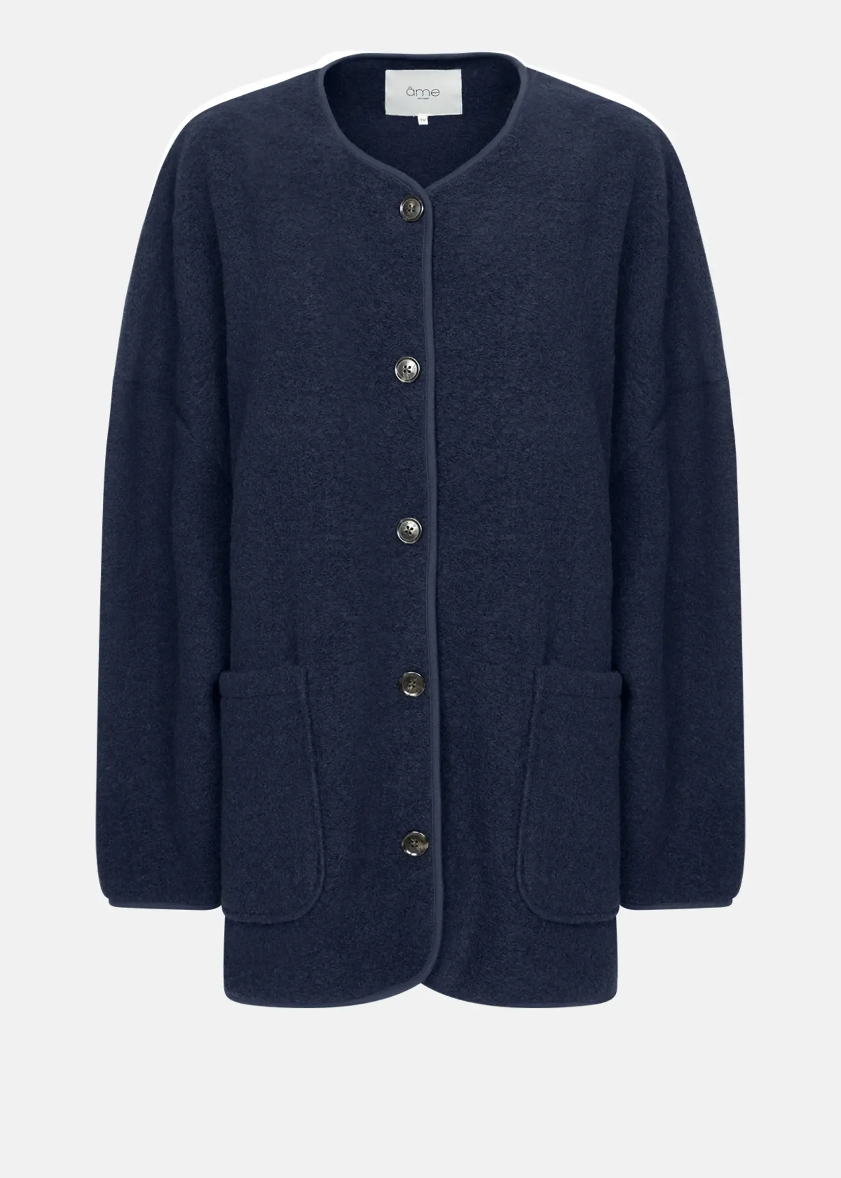 âme Hannah - Navy Wool Oversized Jacket - TU