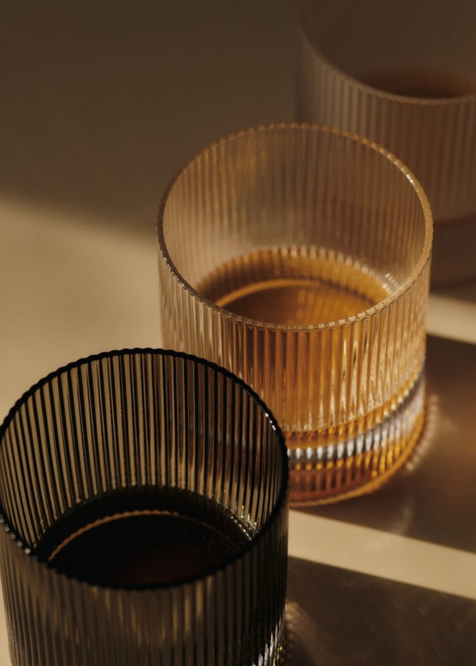 Ferm Ripple Tumbler Glasses - Set of 2 - Clear