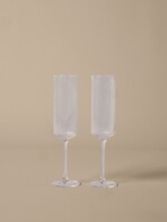Ferm Ripple Champagne Flutes - Set of 2 - Clear