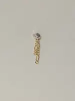 by1oak Earring - Island Stud - Figaro chain mix - Silver