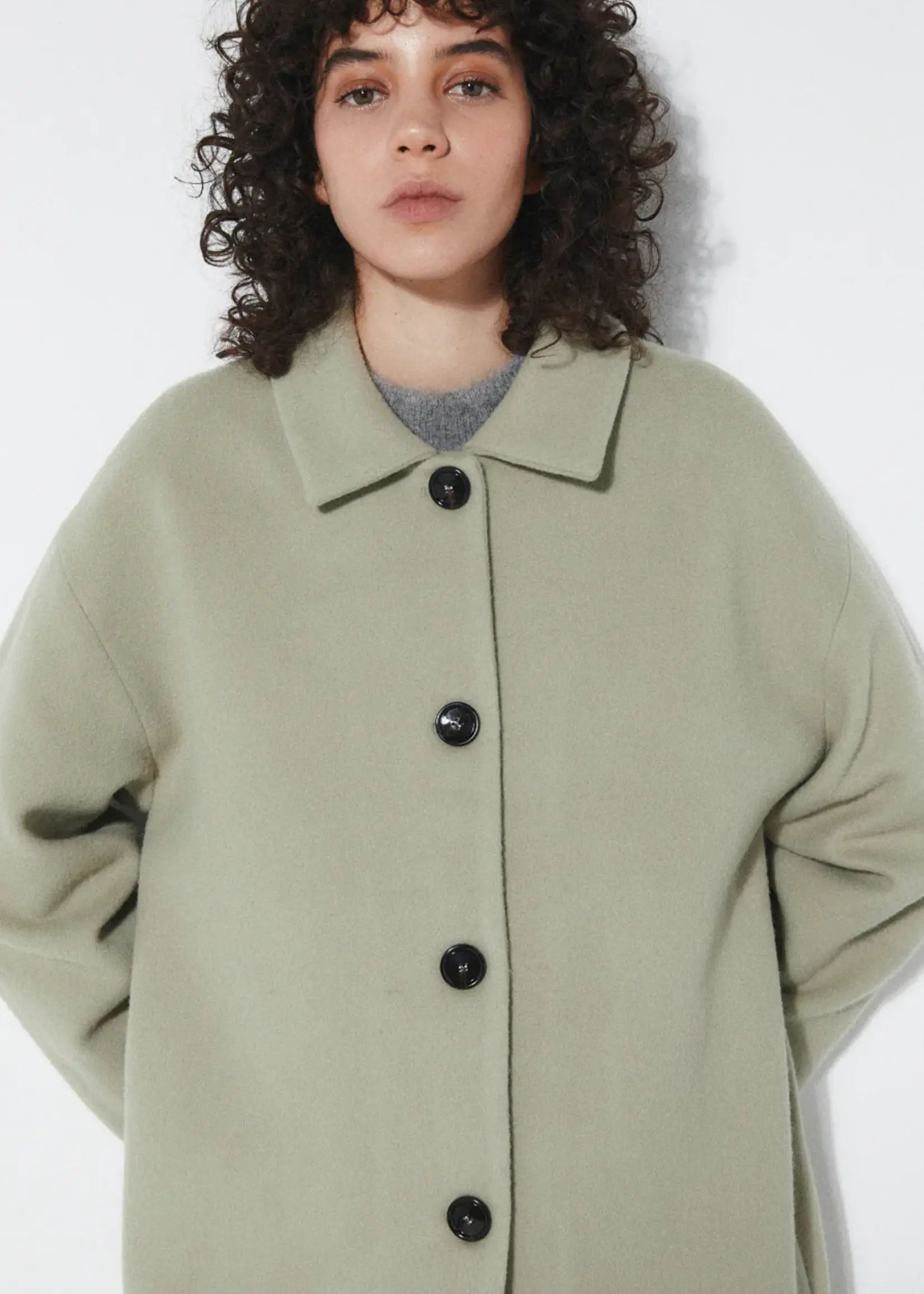 Rita Row Aline Coat - Dirty Green
