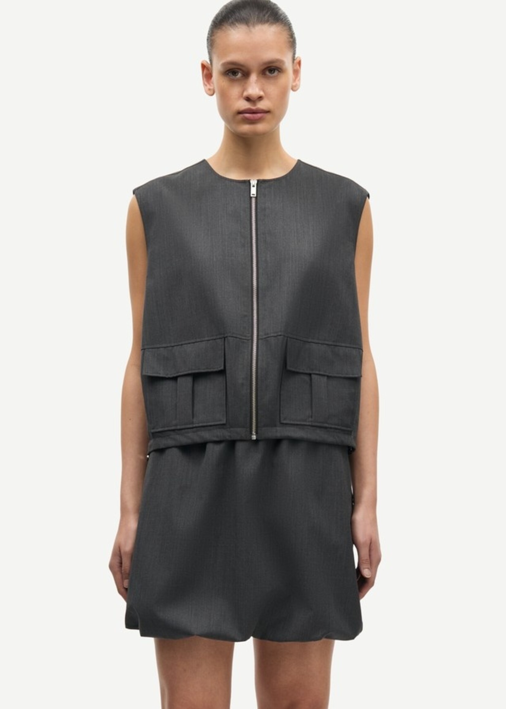 Samsøe Samsøe Sakelly Vest - Dark Grey Mel.