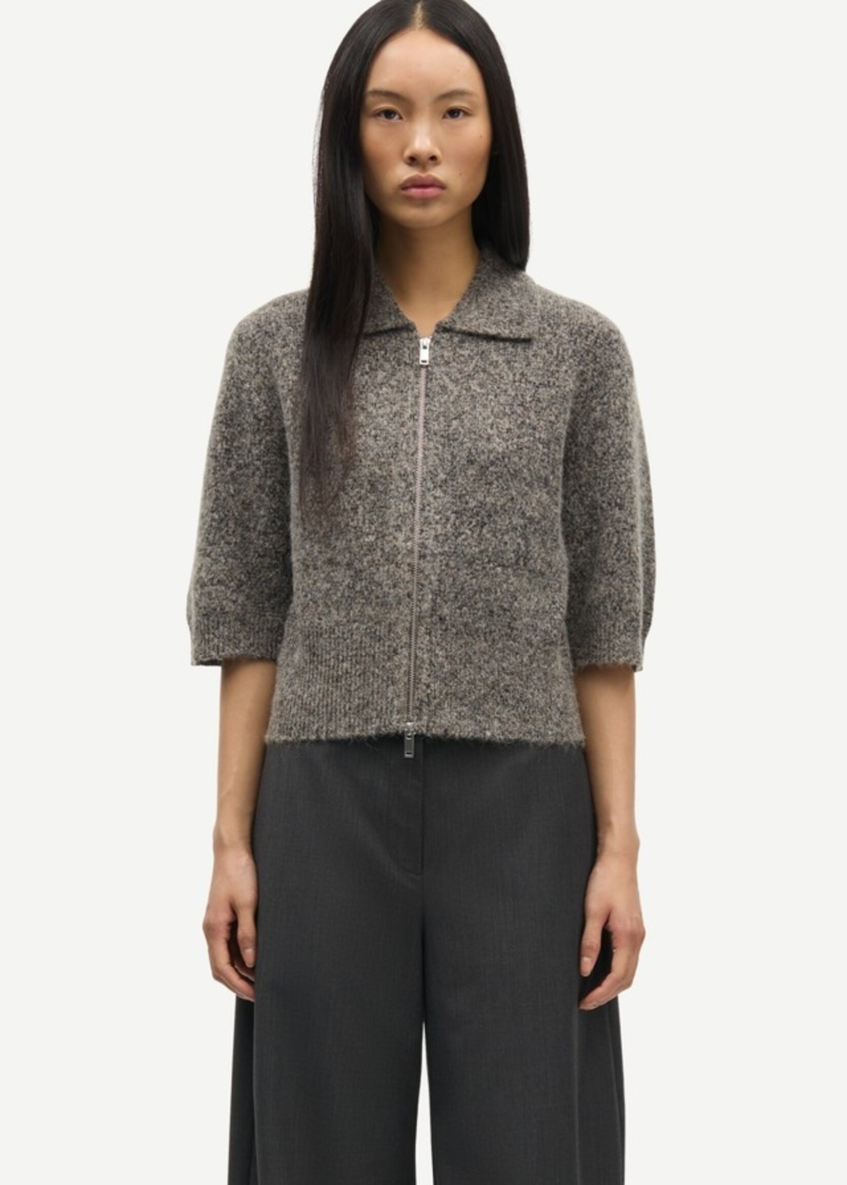 Samsøe Samsøe Sakelsie ss Cardigan - Fossil Mel.