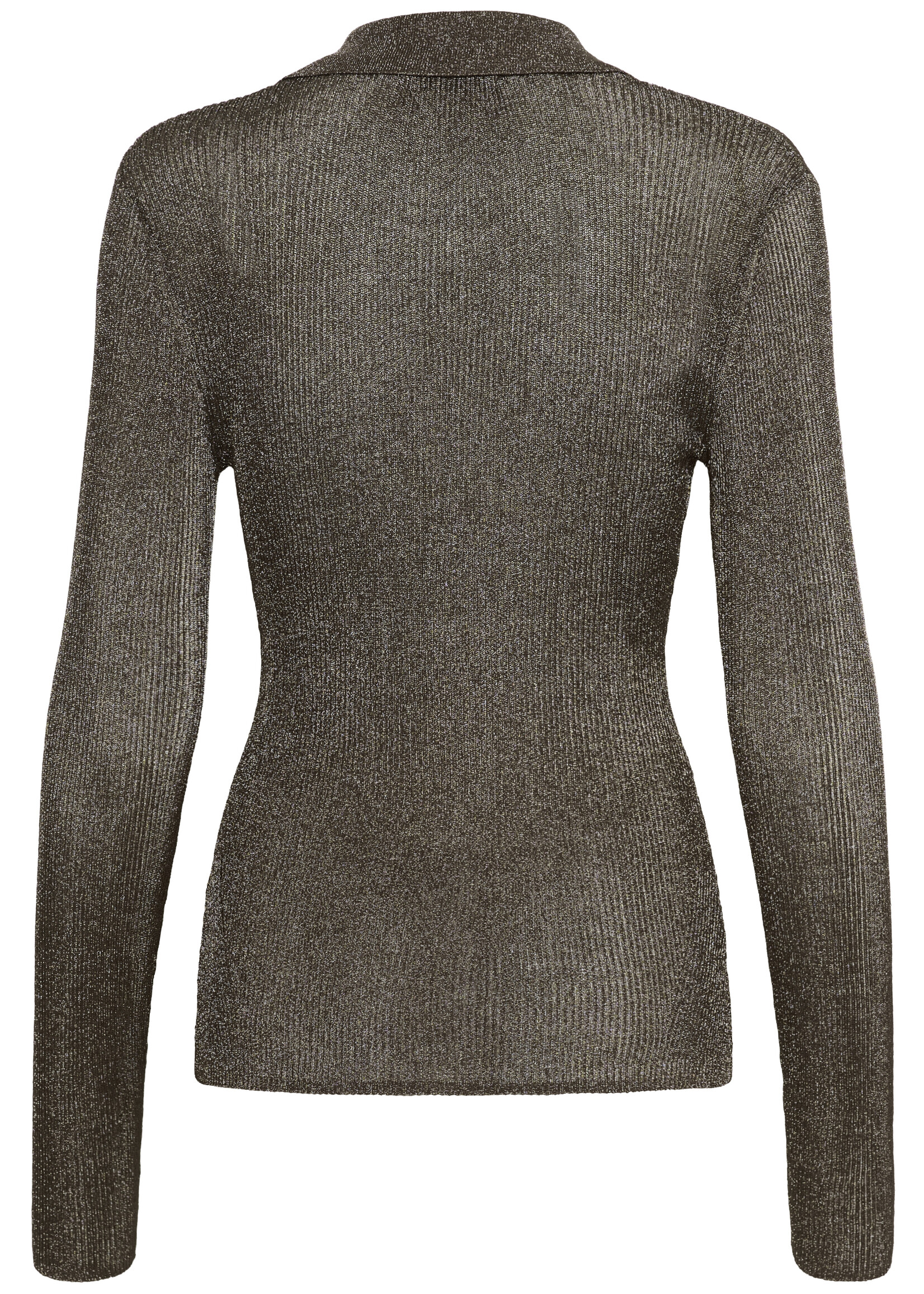 Gestuz GZsilvi polo top - warm grey metallic