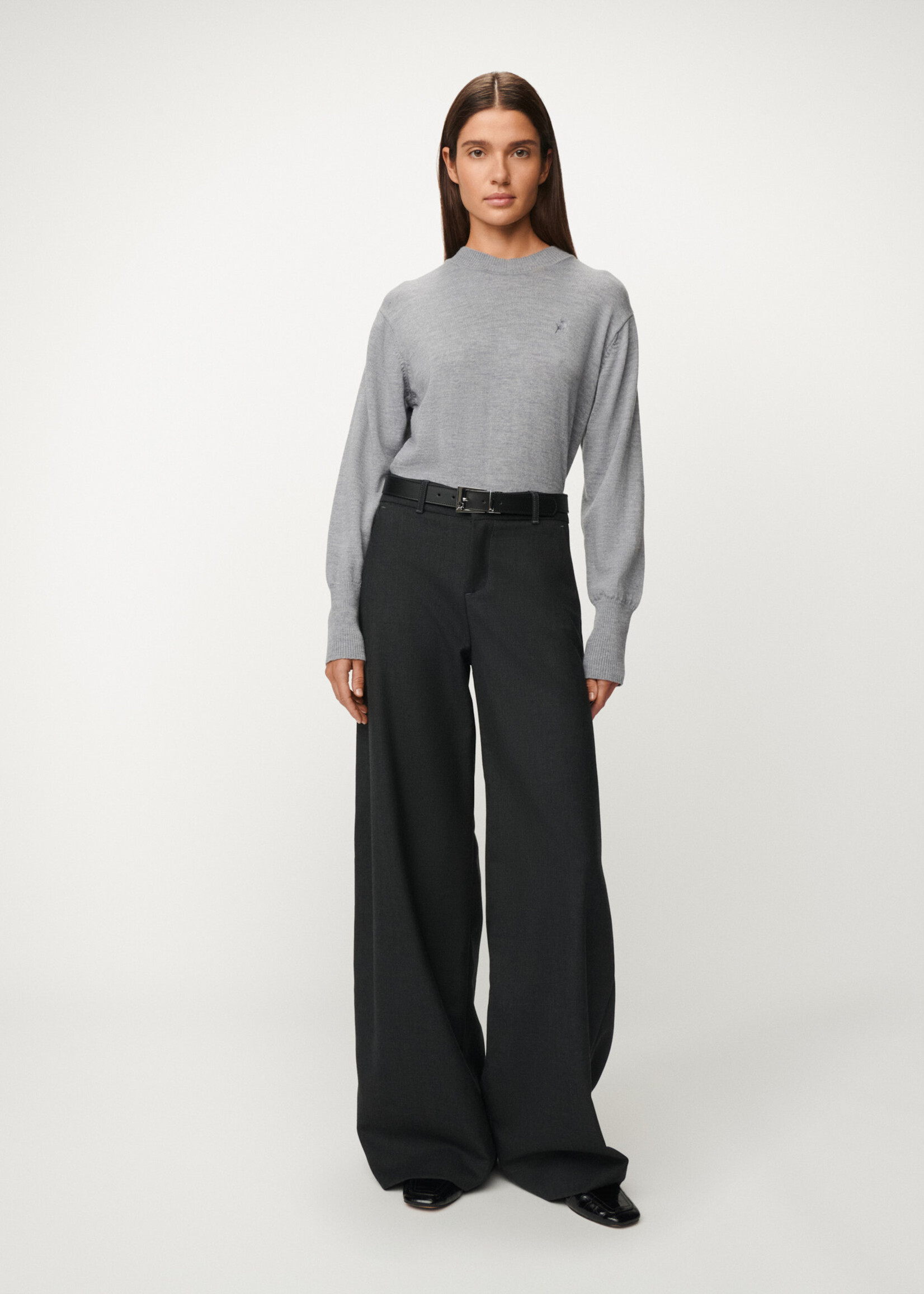 lois Silvia Wide - Grey Caster Fleece