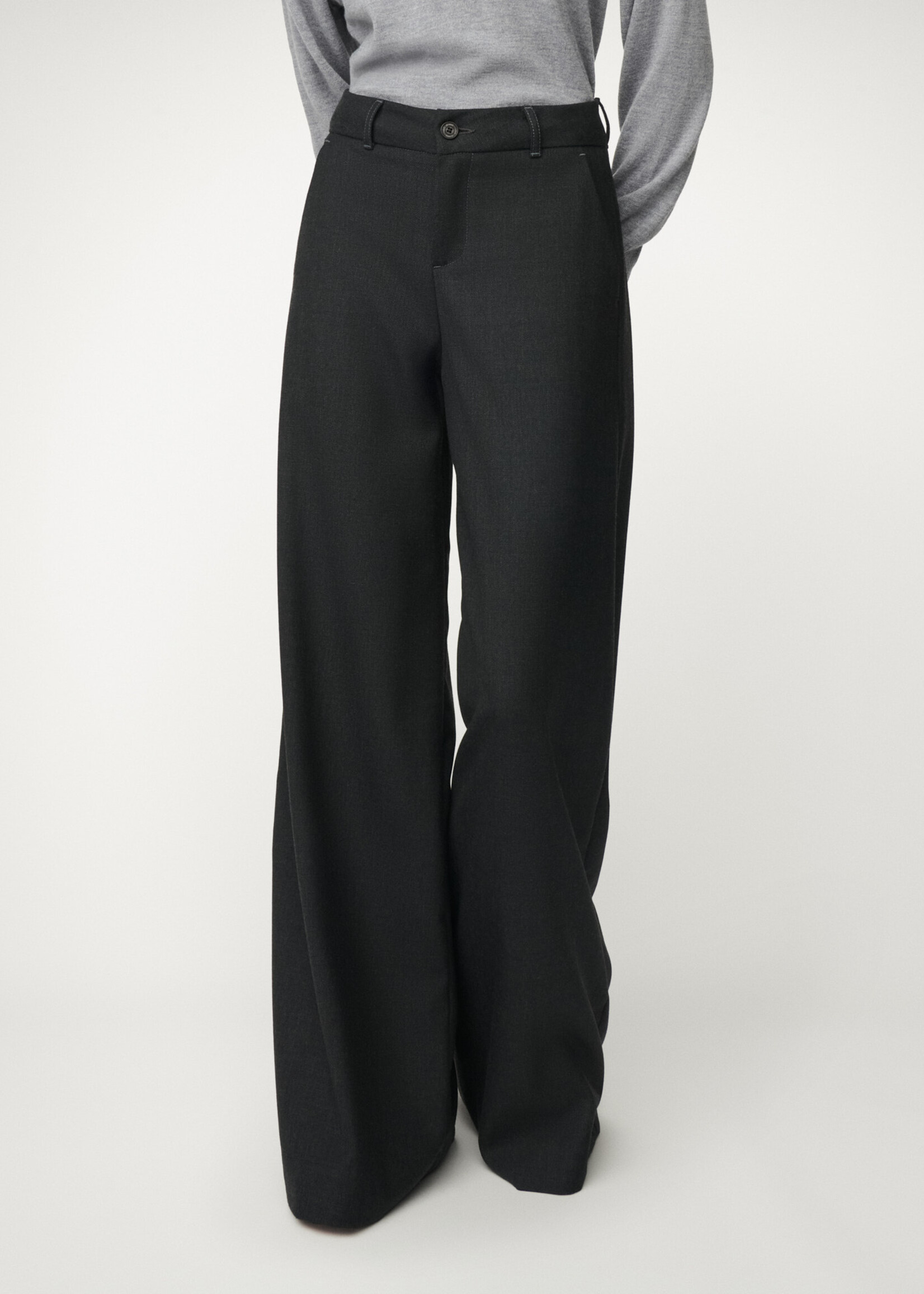 lois Silvia Wide - Grey Caster Fleece