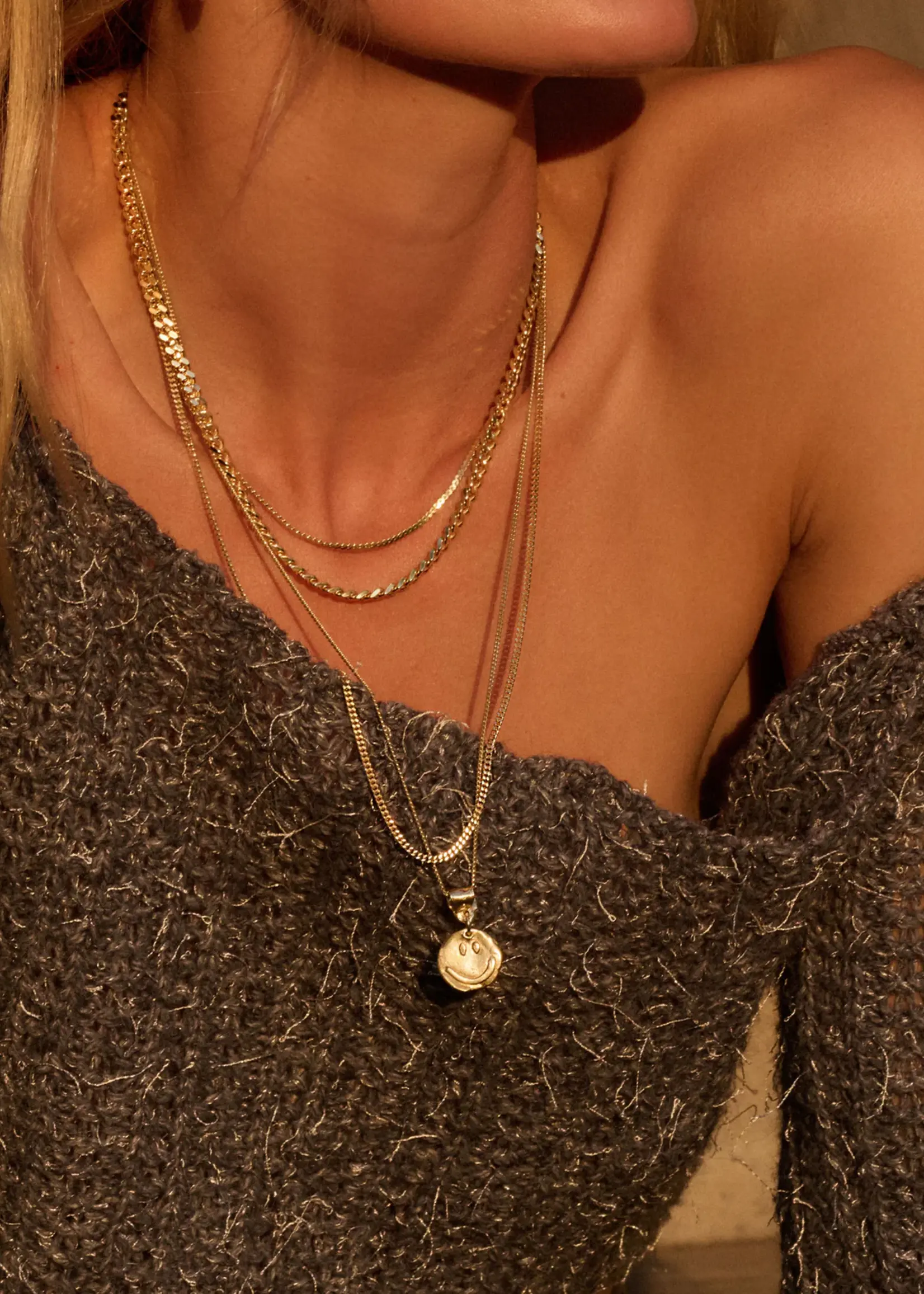 by1oak Happy Kid - Necklace - 50cm - Gold