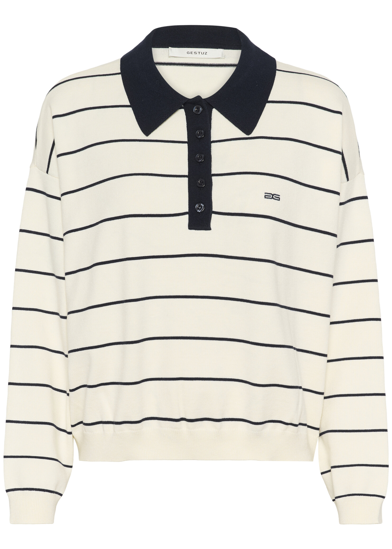 Gestuz GZTaige polo pullover - White/Blue