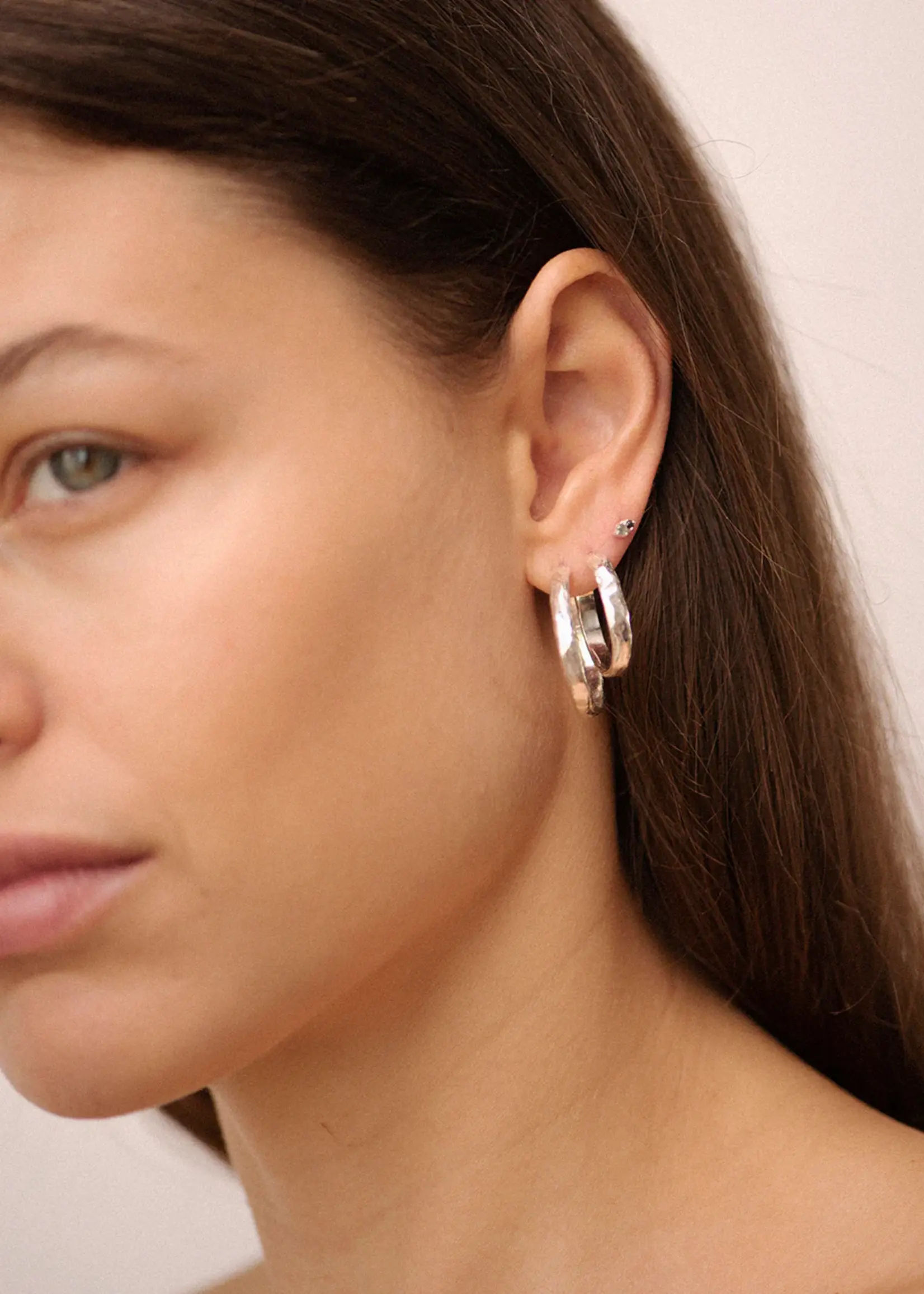 by1oak Earring - Both of us - black - silver