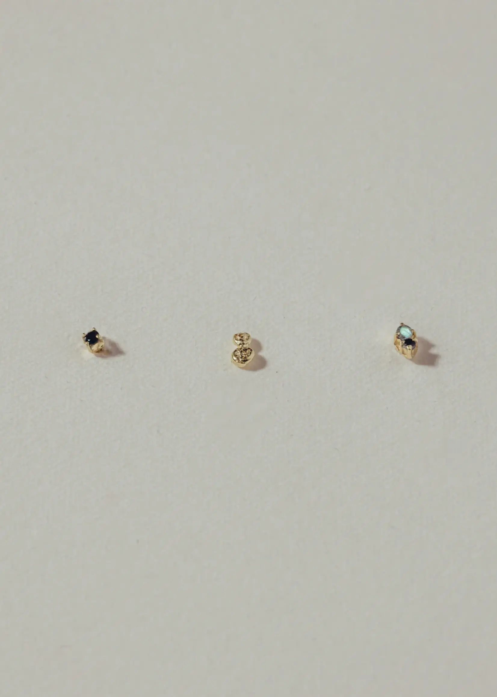 by1oak Earring - Everyday onyx - gold