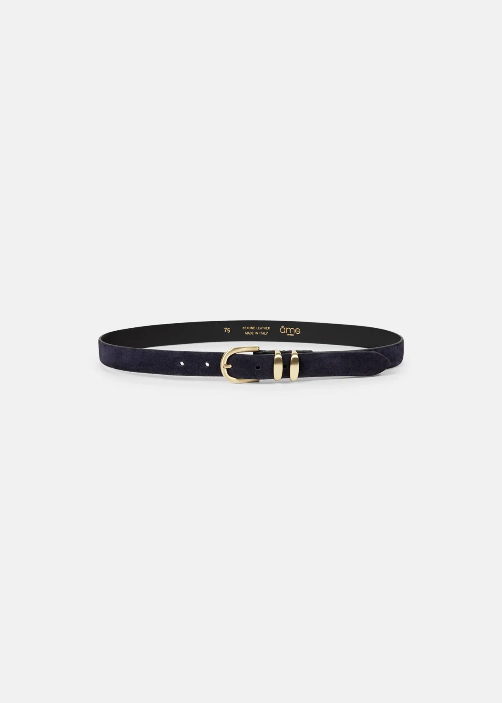 âme Leon - Navy Daim Belt